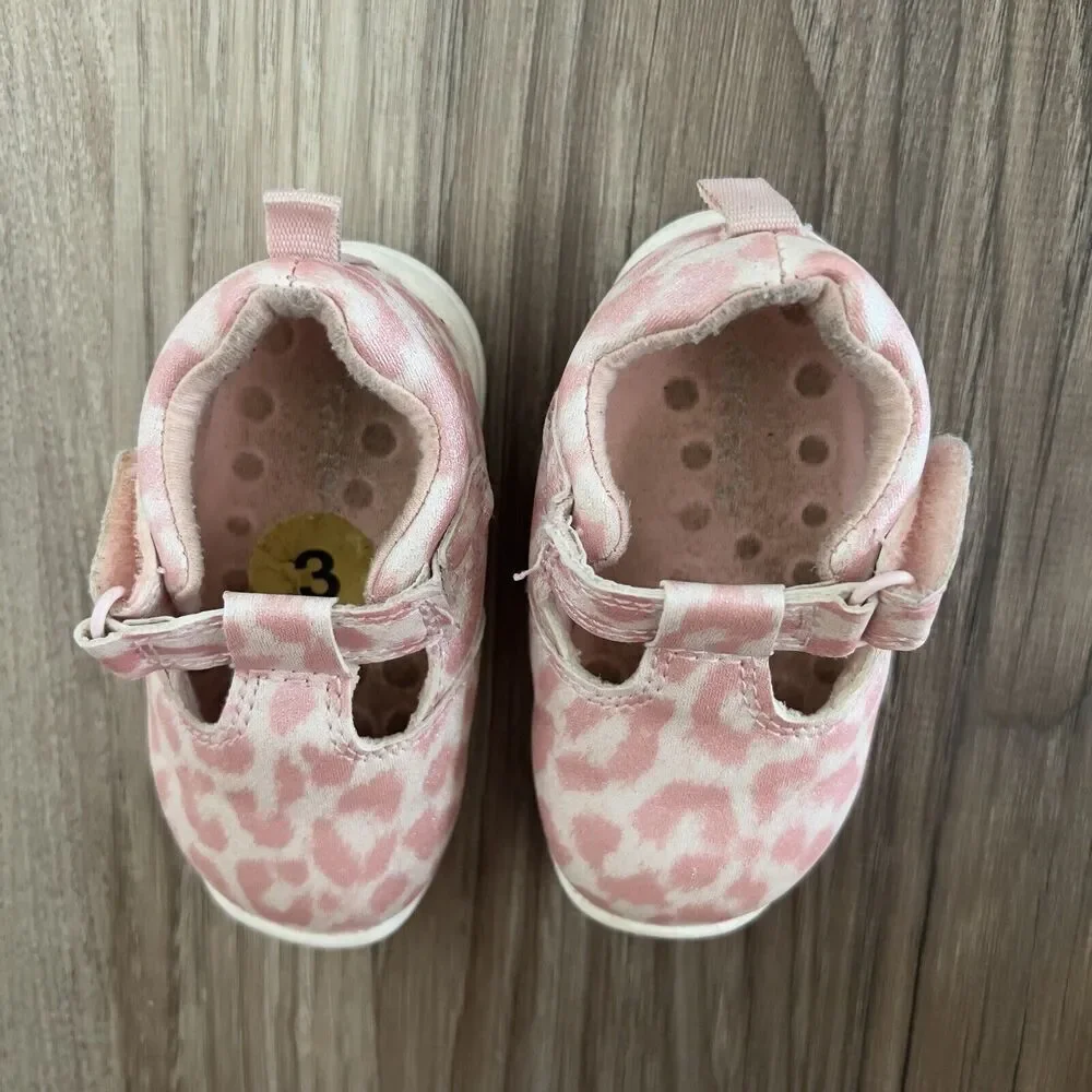 Carter's Every Step Maggie Girls Sneakers Baby Girl Size 3M Cream/Pink